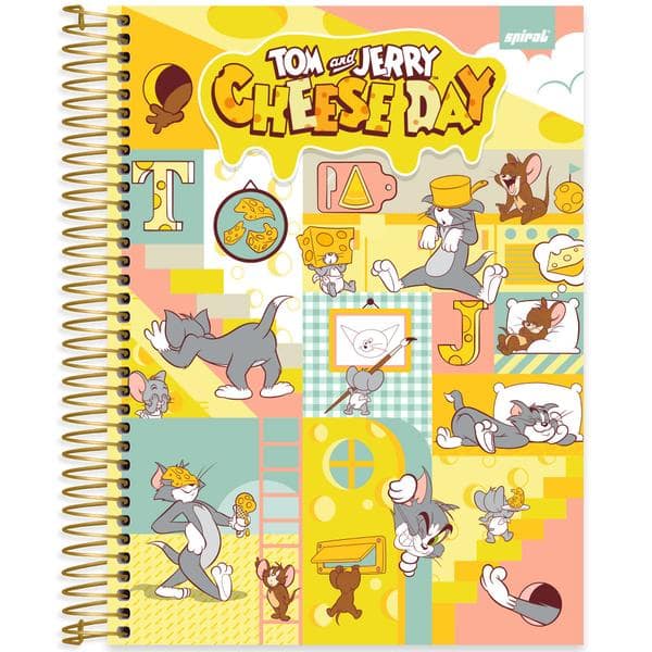 Caderno Universitário Capa Dura, 10 x 1, 160 Folhas, Tom & Jerry, 2642837, Spiral T&J - PT 1 UN Caderno Universitário Capa Dura, 10 x 1, 160 Folhas, Tom & Jerry, 2642837, Spiral T&J - PT 1 UN