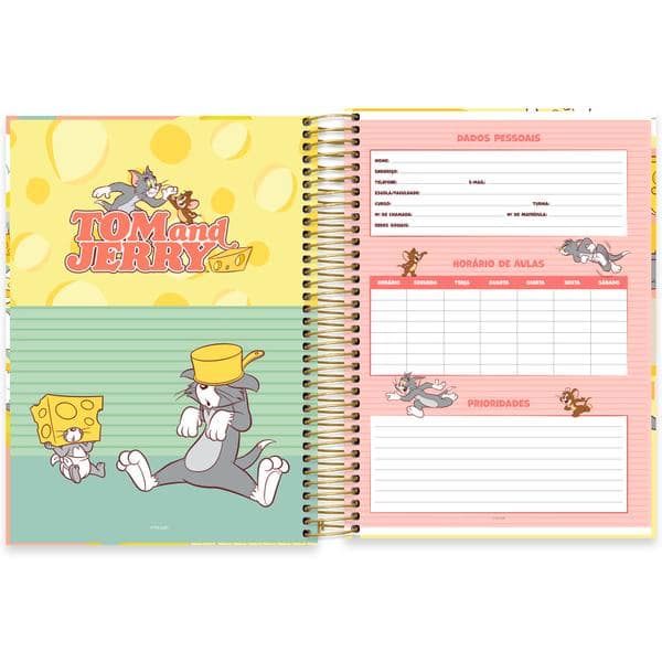 Caderno Universitário Capa Dura, 10 x 1, 160 Folhas, Tom & Jerry, 2642837, Spiral T&J - PT 1 UN Caderno Universitário Capa Dura, 10 x 1, 160 Folhas, Tom & Jerry, 2642837, Spiral T&J - PT 1 UN