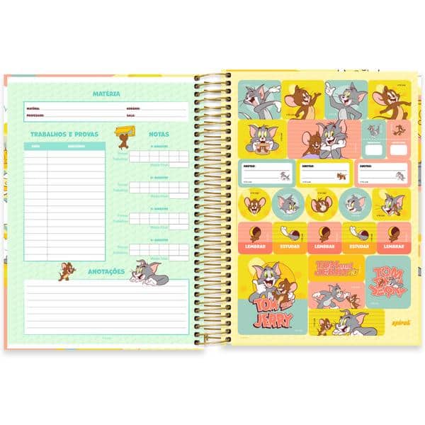 Caderno Universitário Capa Dura, 10 x 1, 160 Folhas, Tom & Jerry, 2642837, Spiral T&J - PT 1 UN Caderno Universitário Capa Dura, 10 x 1, 160 Folhas, Tom & Jerry, 2642837, Spiral T&J - PT 1 UN