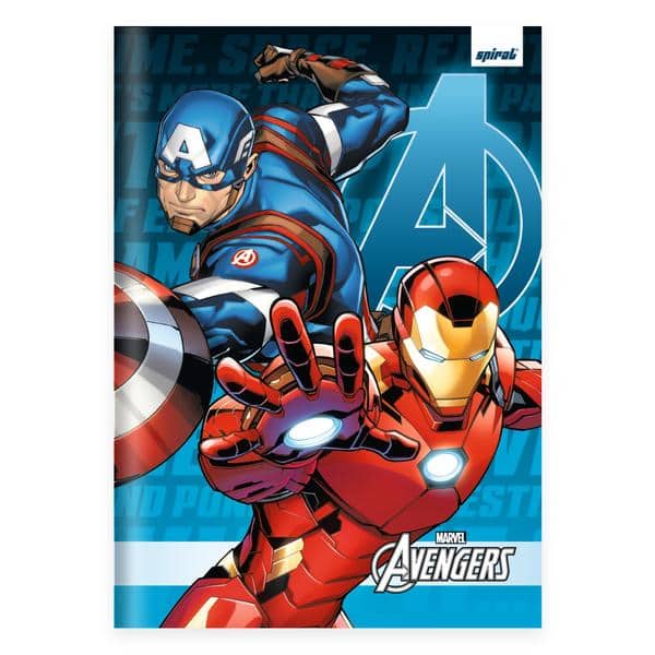 Caderno Universitário, Capa Dura Costurado, 80 folhas, Avengers, 2645265, Spiral Av - PT 1 UN Caderno Universitário, Capa Dura Costurado, 80 folhas, Avengers, 2645265, Spiral Av - PT 1 UN