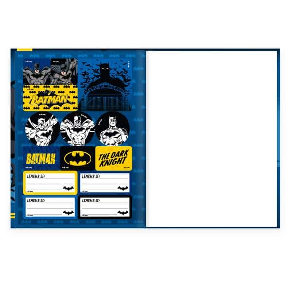 Caderno Universitário, Capa Dura Costurado, 80 folhas, Batman Kids, 2642974, Spiral Btg - PT 1 UN