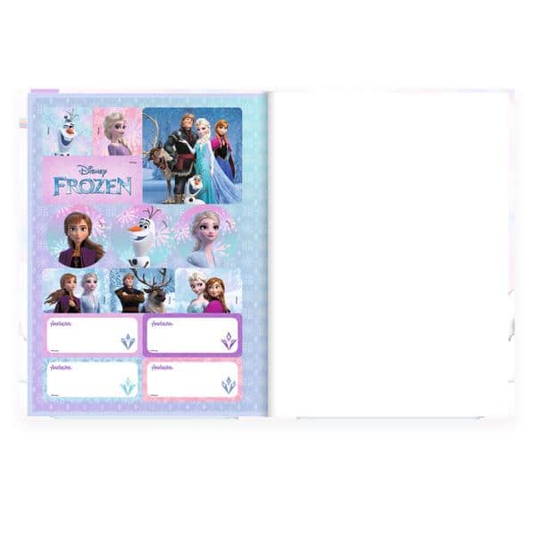 Caderno Universitário Capa Dura, Costurado, 80 folhas, Frozen, 2645289, Spiral Frz - PT 1 UN
