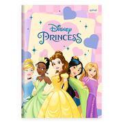 Caderno Universitário, Capa Dura Costurado, 80 folhas, Princesas Disney, 2643032, Spiral Pn - PT 1 UN