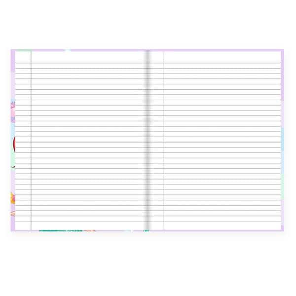 Caderno Universitário, Capa Dura Costurado, 80 folhas, Princesas Ariel, 2645326, Spiral Pn - PT 1 UN