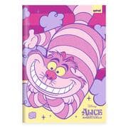 Caderno Universitário Capa Dura, Costurado, 80 folhas, Disney Clássicos, Alice no País das Maravilhas, 2642998, Spiral Cld - PT 1 UN