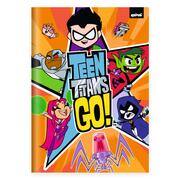 Caderno Universitário Capa Dura, Costurado, 80 folhas, Teen Titans Go, 2645432, Spiral Ttg - PT 1 UN