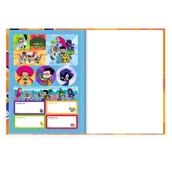 Caderno Universitário Capa Dura, Costurado, 80 folhas, Teen Titans Go, 2645432, Spiral Ttg - PT 1 UN