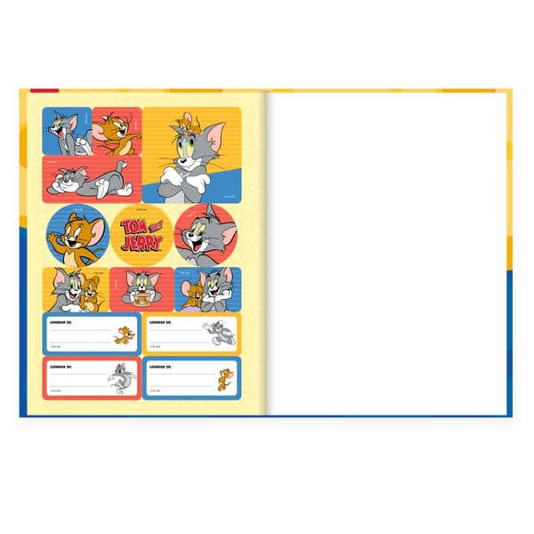 Caderno Univ.C.D. Costurado 80fls Tom & Jerry 2643056 Spiral T&J PT 1 UN
