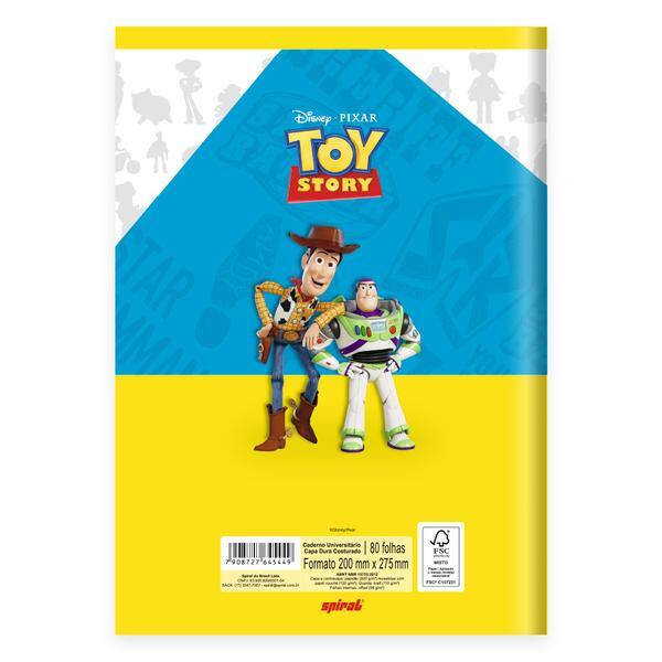 Caderno Universitário, Capa Dura Costurado, 80 folhas, Toy Story, 2645449, Spiral Toy - PT 1 UN Caderno Universitário, Capa Dura Costurado, 80 folhas, Toy Story, 2645449, Spiral Toy - PT 1 UN