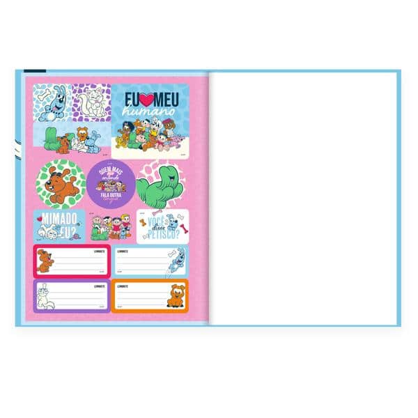 Caderno Univ.C.D. Costurado 80fls Mônica Pets 2640710 Spiral Tdm PT 1 UN