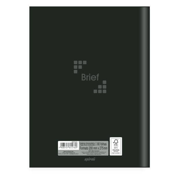 Caderno Univ.C.D. Costurado 80fls pt s/pauta 2645760 Spiral Brf PT 1 UN