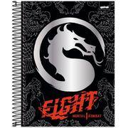 Caderno univ.capa dura 20x1 320fls M. Kombat 2642929 Spiral Mtk PT 1 UN