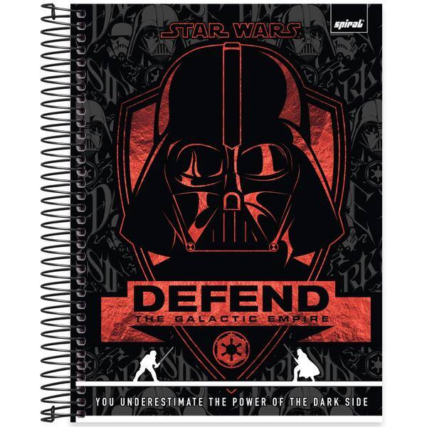 Caderno Universitário Capa Dura, 20 x 1, 320 Folhas, Star Wars, 2642943, Spiral Starw - PT 1 UN Caderno Universitário Capa Dura, 20 x 1, 320 Folhas, Star Wars, 2642943, Spiral Starw - PT 1 UN
