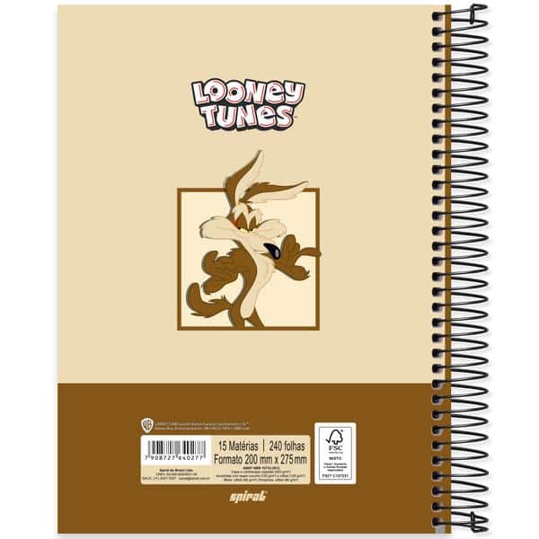 Caderno univ.capa dura 15x1 240fls L. Tunes 2640277 Spiral Lt PT 1 UN Caderno univ.capa dura 15x1 240fls L. Tunes 2640277 Spiral Lt PT 1 UN