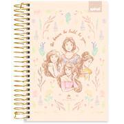 Caderno 1/4 espiral C.D. 160fls Princesas 2645753 Spiral Pn PT 1 UN