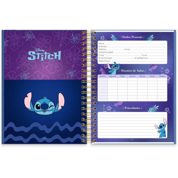 Caderno univ.capa dura 10x1 150fl Stitch 2645258 Spiral Ds PT 1 UN Caderno univ.capa dura 10x1 150fl Stitch 2645258 Spiral Ds PT 1 UN