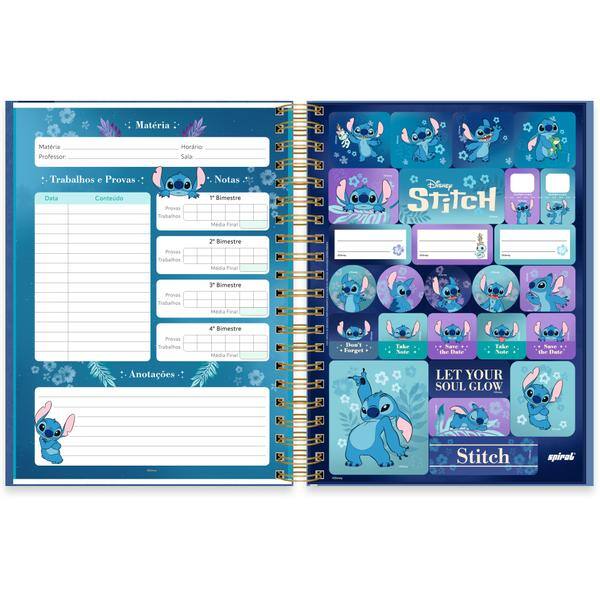 Caderno univ.capa dura 10x1 150fl Stitch 2645258 Spiral Ds PT 1 UN Caderno univ.capa dura 10x1 150fl Stitch 2645258 Spiral Ds PT 1 UN
