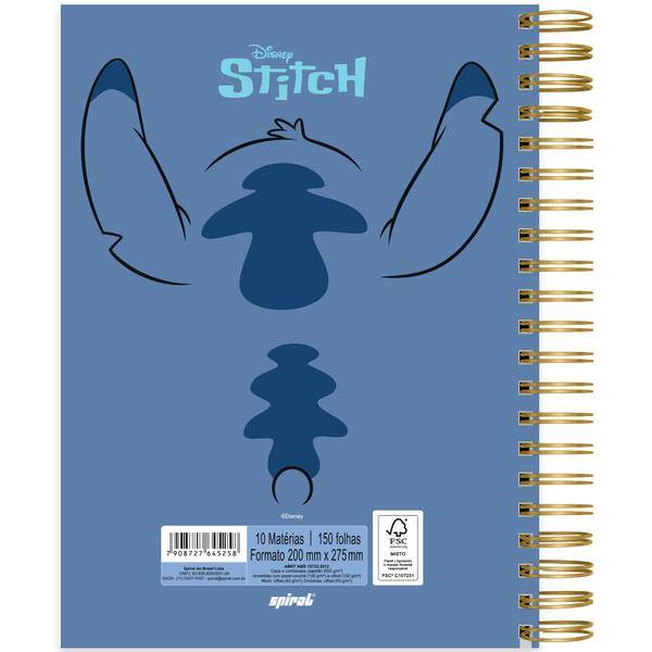 Caderno univ.capa dura 10x1 150fl Stitch 2645258 Spiral Ds PT 1 UN Caderno univ.capa dura 10x1 150fl Stitch 2645258 Spiral Ds PT 1 UN