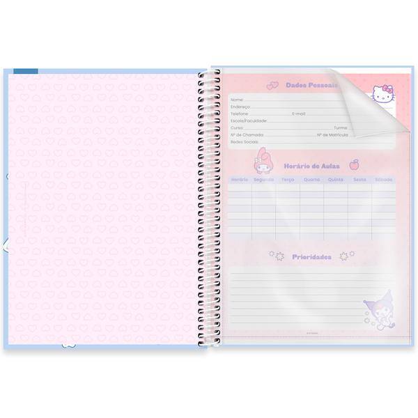 Caderno univ.capa dura 1x1 80fls H.Kitty Amig 2647276 Spiral Hka PT 1 UN