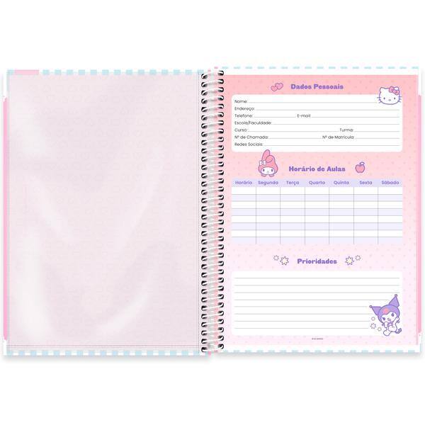 Caderno univ.capa dura 1x1 80fls H.Kitty Amig 2647283 Spiral Hka PT 1 UN