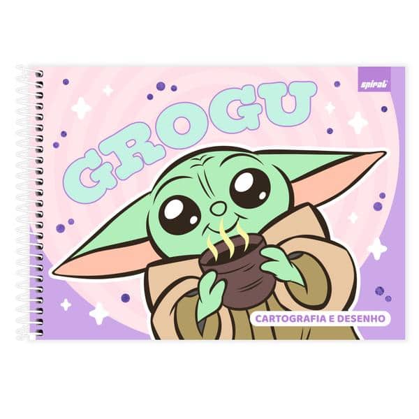Caderno Cartografia e Desenho Capa Dura 48 Folhas, Grogu, 2643094, Spiral Gro - PT 1 UN Caderno Cartografia e Desenho Capa Dura 48 Folhas, Grogu, 2643094, Spiral Gro - PT 1 UN