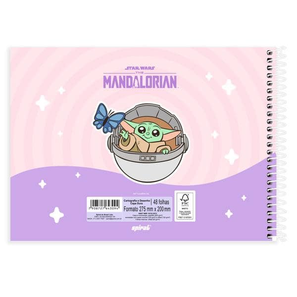 Caderno Cartografia e Desenho Capa Dura 48 Folhas, Grogu, 2643094, Spiral Gro - PT 1 UN Caderno Cartografia e Desenho Capa Dura 48 Folhas, Grogu, 2643094, Spiral Gro - PT 1 UN