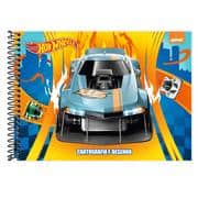 Caderno Cartografia e Desenho Capa Dura 48 Folhas, Hot Wheels, 2645487, Spiral Hw - PT 1 UN