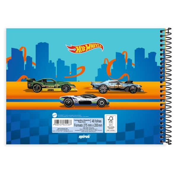 Caderno Cartografia e Desenho Capa Dura 48 Folhas, Hot Wheels, 2645487, Spiral Hw - PT 1 UN Caderno Cartografia e Desenho Capa Dura 48 Folhas, Hot Wheels, 2645487, Spiral Hw - PT 1 UN