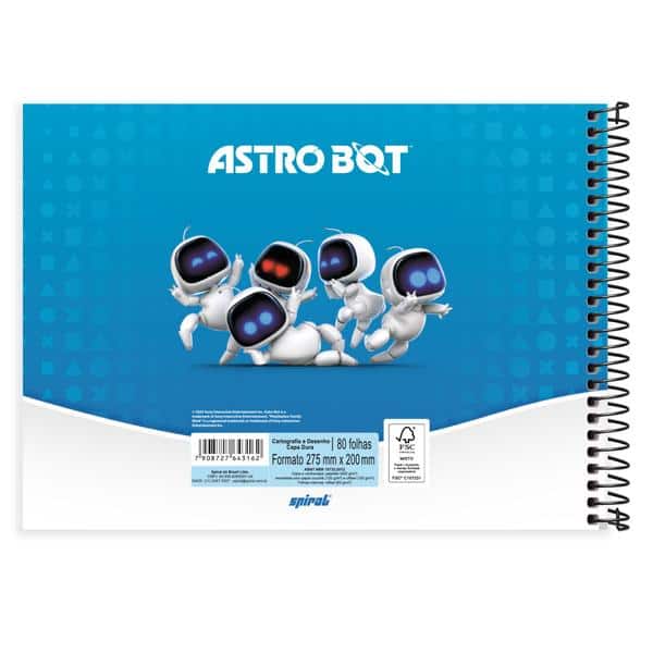 Caderno cartografia capa dura 80fl Astro Bot 2643162 Spiral Abt PT 1 UN