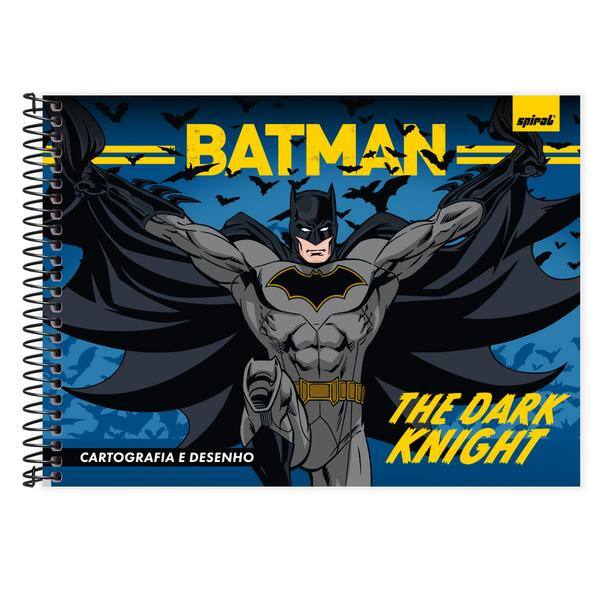 Caderno cartografia capa dura 80fls Bat. Kids 2643179 Spiral Btm PT 1 UN