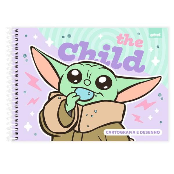 derno de cartografia e desenho, Capa dura, 80 folhas, Grogu, 2643193, Spiral Gro - PT 1 UN