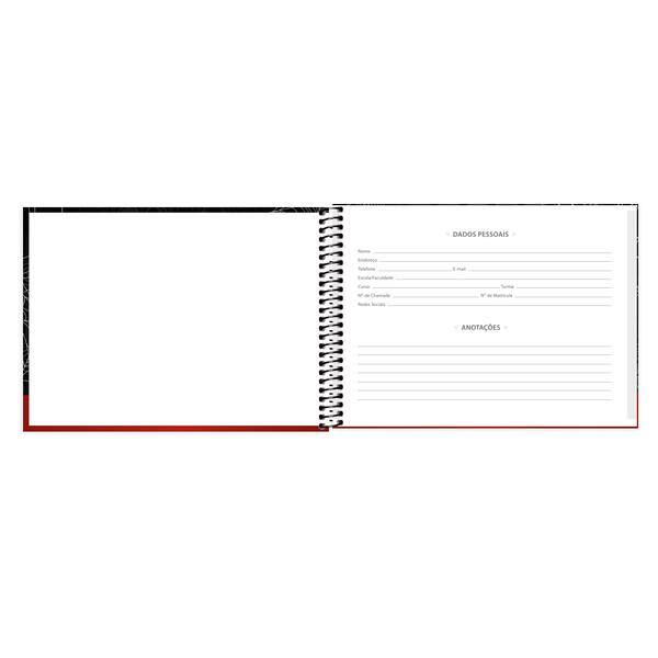 Caderno de cartografia e desenho, Capa dura, 80 folhas, Marvel Emoji, 2640925, Spiral Mve - PT 1 UN