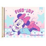 Caderno cartografia capa dura 80fls Minnie Cla 2645609 Spiral Mn PT 1 UN