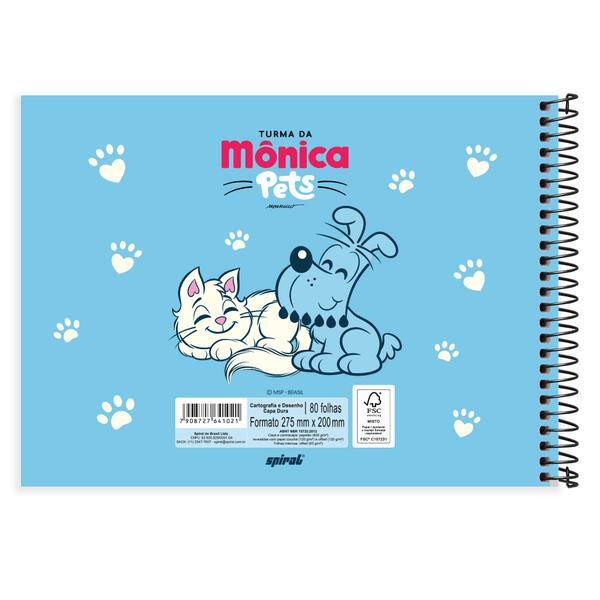Caderno cartografia capa dura 80fls Môn Pets 2641021 Spiral Tdp PT 1 UN
