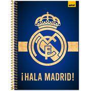 Caderno Universitário Capa Dura, 1x1, 80 Folhas, Real Madrid, 2649638, Spiral Rea - PT 1 UN