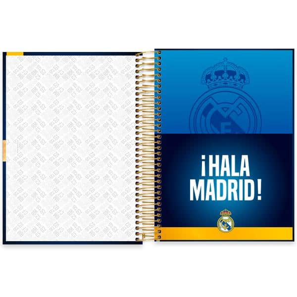 Caderno Universitário Capa Dura, 15x1, 240 Folhas, Real Madrid, 2649676, Spiral Rea - PT 1 UN