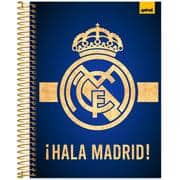 Caderno Universitário Capa Dura, 20x1, 320 Folhas, Real Madrid, 2649683, Spiral Rea - PT 1 UN