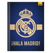 Caderno Universitário, Capa Dura Costurado, 80 folhas, Real Madrid, 2649690, Spiral Rea - PT 1 UN