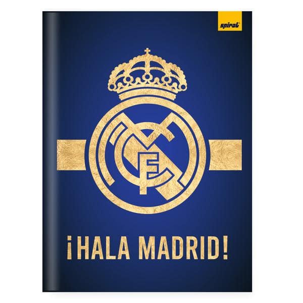 Caderno Universitário, Capa Dura Costurado, 80 folhas, Real Madrid, 2649690, Spiral Rea - PT 1 UN Caderno Universitário, Capa Dura Costurado, 80 folhas, Real Madrid, 2649690, Spiral Rea - PT 1 UN