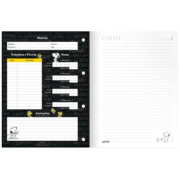 Caderno Universitário Wireless com Folhas Coladas, 1x1, 80 Folhas, Snoopy, 2753819, Spiral Sno - PT 1 UN Caderno Universitário Wireless com Folhas Coladas, 1x1, 80 Folhas, Snoopy, 2753819, Spiral Sno - PT 1 UN