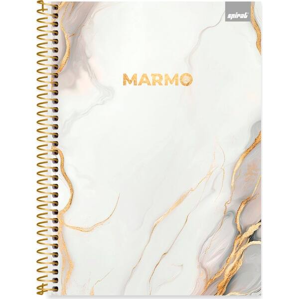 Caderno Universitário Capa Dura, 1 x 1, 80 Folhas, Marmo, 2752652, Spiral Mrm - PT 1 UN
