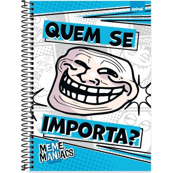 Caderno Universitário Capa Dura, 1 x 1, 80 Folhas, Meme Maniacs, 2756810, Spiral Mm - PT 1 UN Caderno Universitário Capa Dura, 1 x 1, 80 Folhas, Meme Maniacs, 2756810, Spiral Mm - PT 1 UN