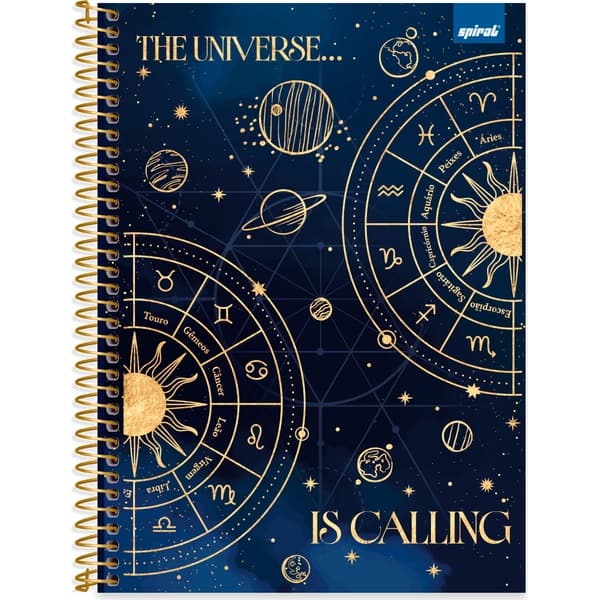 Caderno Universitário Capa Dura, 1 x 1, 80 Folhas, Multiverso, 2756841, Spiral Mult - PT 1 UN