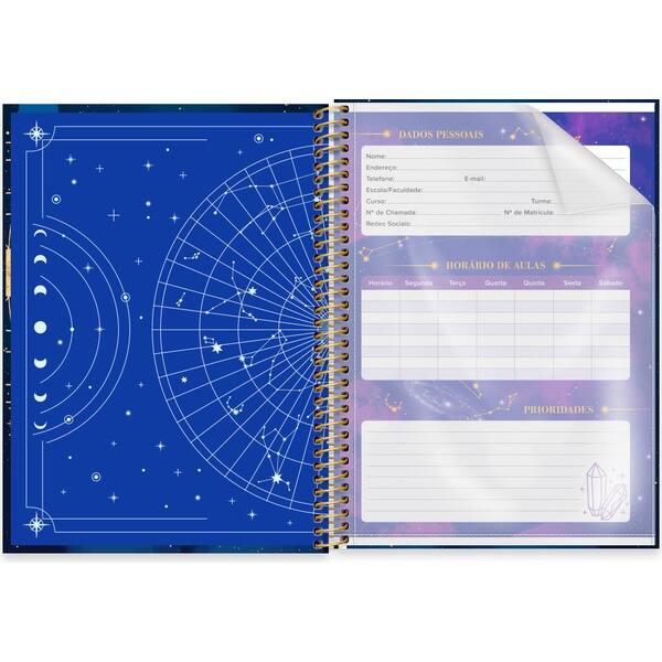 Caderno Universitário Capa Dura, 1 x 1, 80 Folhas, Multiverso, 2756841, Spiral Mult - PT 1 UN