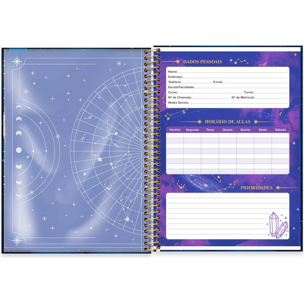 Caderno Universitário Capa Dura, 1 x 1, 80 Folhas, Multiverso, 2756841, Spiral Mult - PT 1 UN