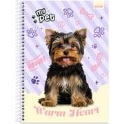Caderno univ.capa dura 1x1 80fls My Pet 2752706 Spiral Pet PT 1 UN