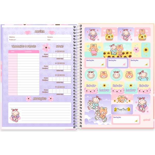 Caderno Universitário Capa Dura, 1 x 1, 80 Folhas, Pop Pet, 2752713, Spiral Pop - PT 1 UN Caderno Universitário Capa Dura, 1 x 1, 80 Folhas, Pop Pet, 2752713, Spiral Pop - PT 1 UN
