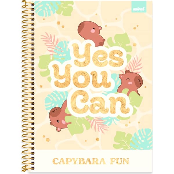 Caderno Universitário Capa Dura, 1 x 1, 80 Folhas, Capivaras, 2752805, Spiral Ten - PT 1 UN Caderno Universitário Capa Dura, 1 x 1, 80 Folhas, Capivaras, 2752805, Spiral Ten - PT 1 UN