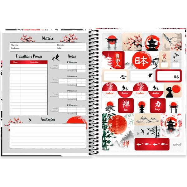 Caderno Universitário, Capa Dura, 1 x 1, 80 Folhas, Zen, 2756919, Spiral Zen - PT 1 UN