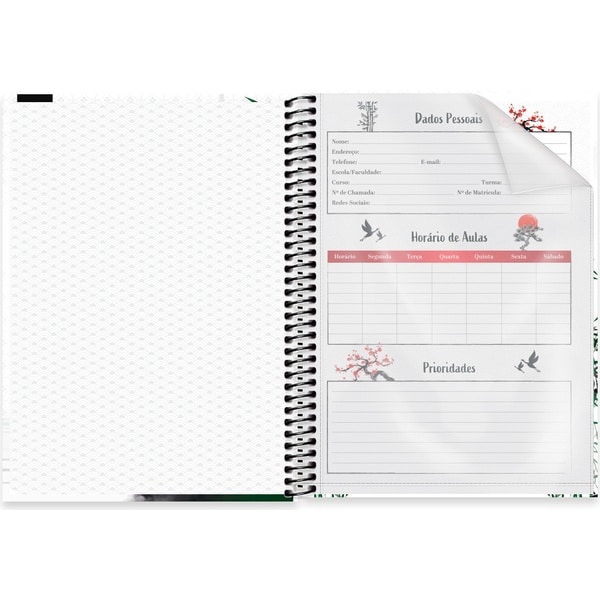 Caderno Universitário, Capa Dura, 1 x 1, 80 Folhas, Zen, 2756926, Spiral Zen - PT 1 UN